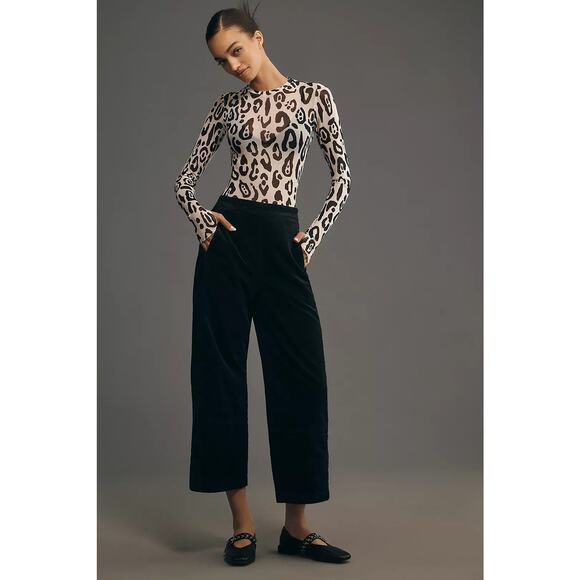 NWT Anthropologie The Izzie Relaxed Pull-On Barrel Pants by Pilcro: Corduroy S - Picture 1 of 5